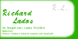 richard lados business card